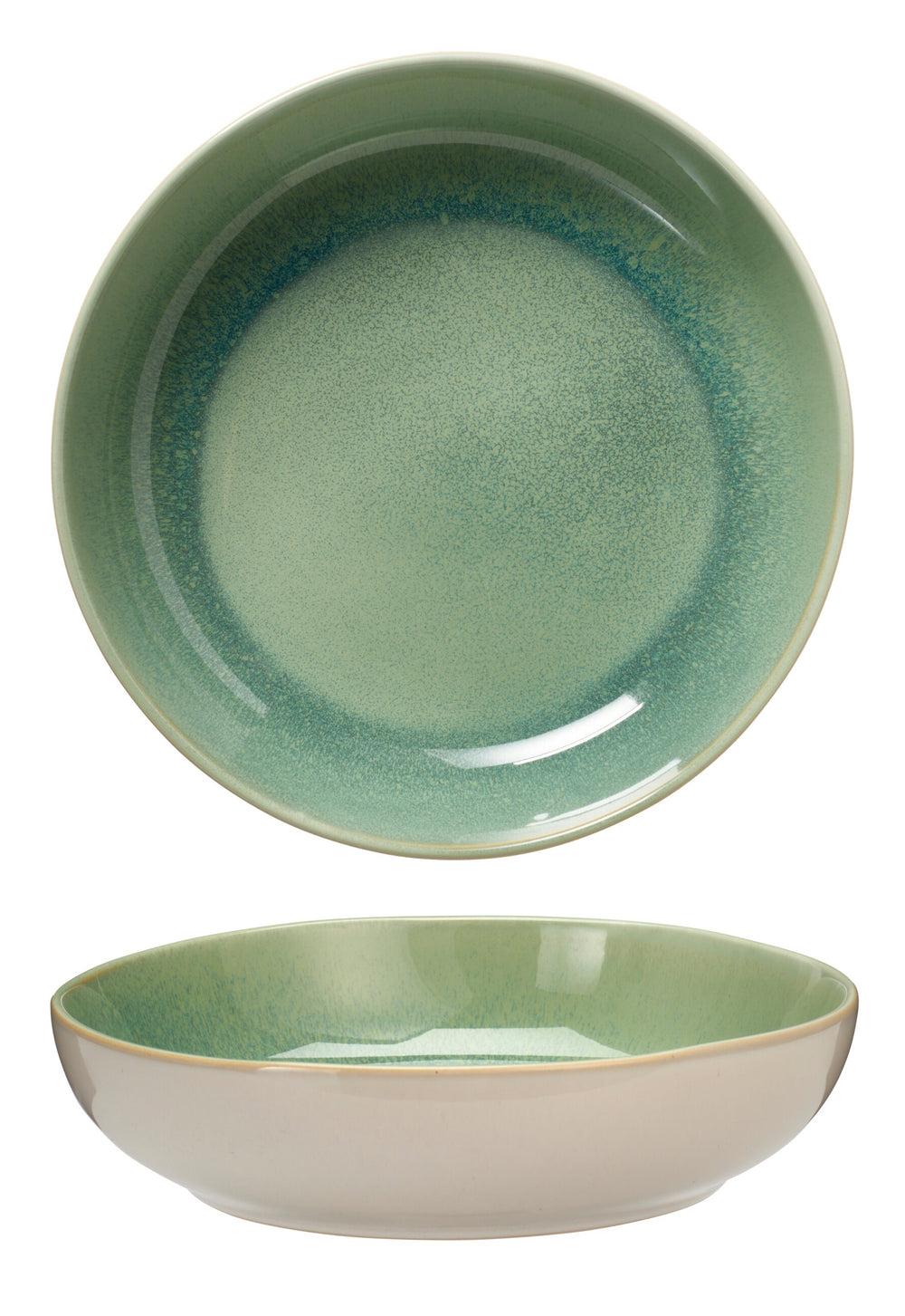 Cookinglife Diepe Borden / Pastaborden Serene Green ø 23 cm - Aardewerk - 4 stuks