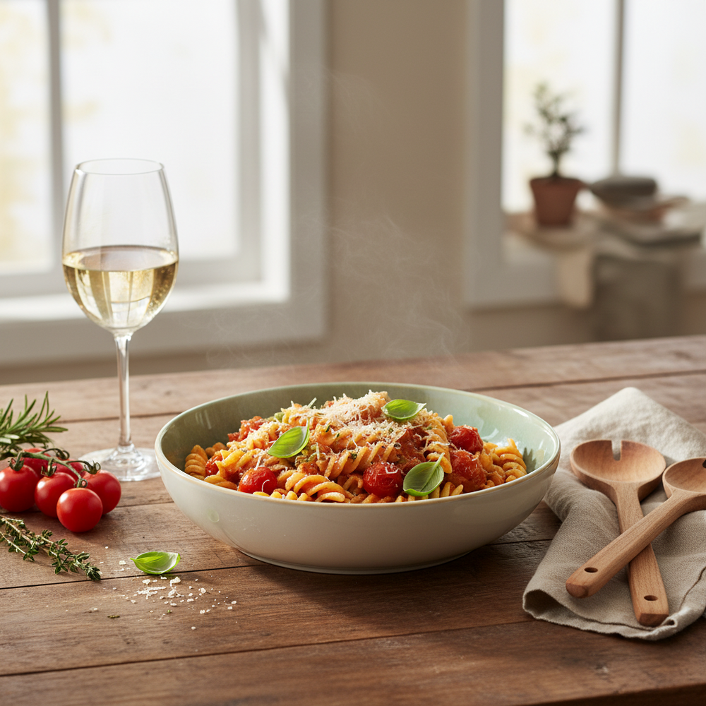 Cookinglife Diepe Borden / Pastaborden Serene Green ø 23 cm - Aardewerk - 4 stuks