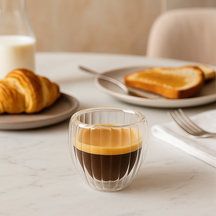 Cookinglife Dubbelwandige Espressoglazen Pumpkin 80 ml - 2 stuks