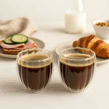 Cookinglife Dubbelwandige Koffie- / theeglazen Pumpkin 260 ml - 2 stuks