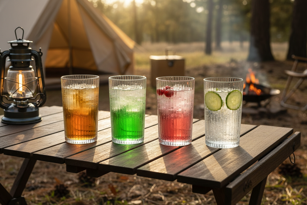 Cookinglife Longdrinkglazen Lines - Glas - 400 ml - 4 Stuks