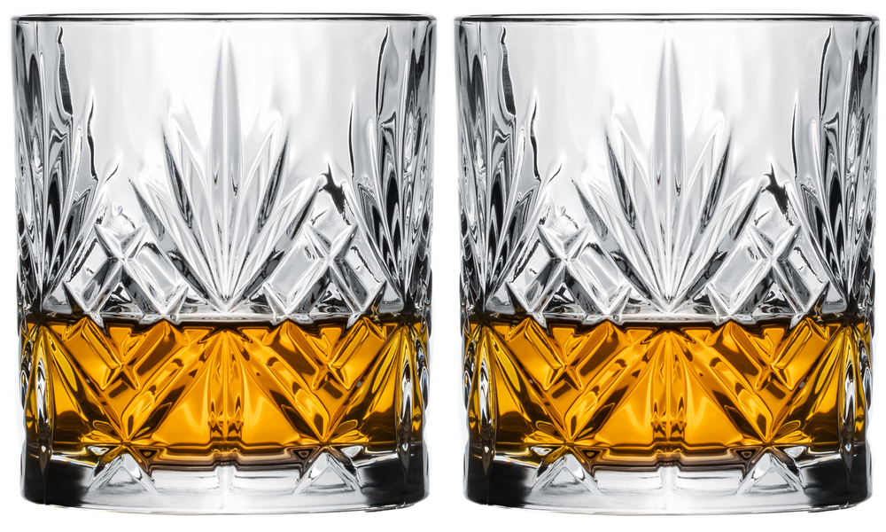 Cookinglife Whiskey Glazen / Cocktailglazen / Waterglazen Moy - 340 ml - 2 stuks