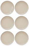 Cookinglife Ontbijtborden / Dessertborden Cardida Beige ø 19.5 cm - 6 stuks