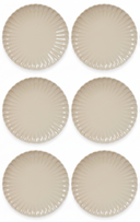 Cookinglife Ontbijtborden / Dessertborden Cardida Beige ø 19.5 cm - 6 stuks