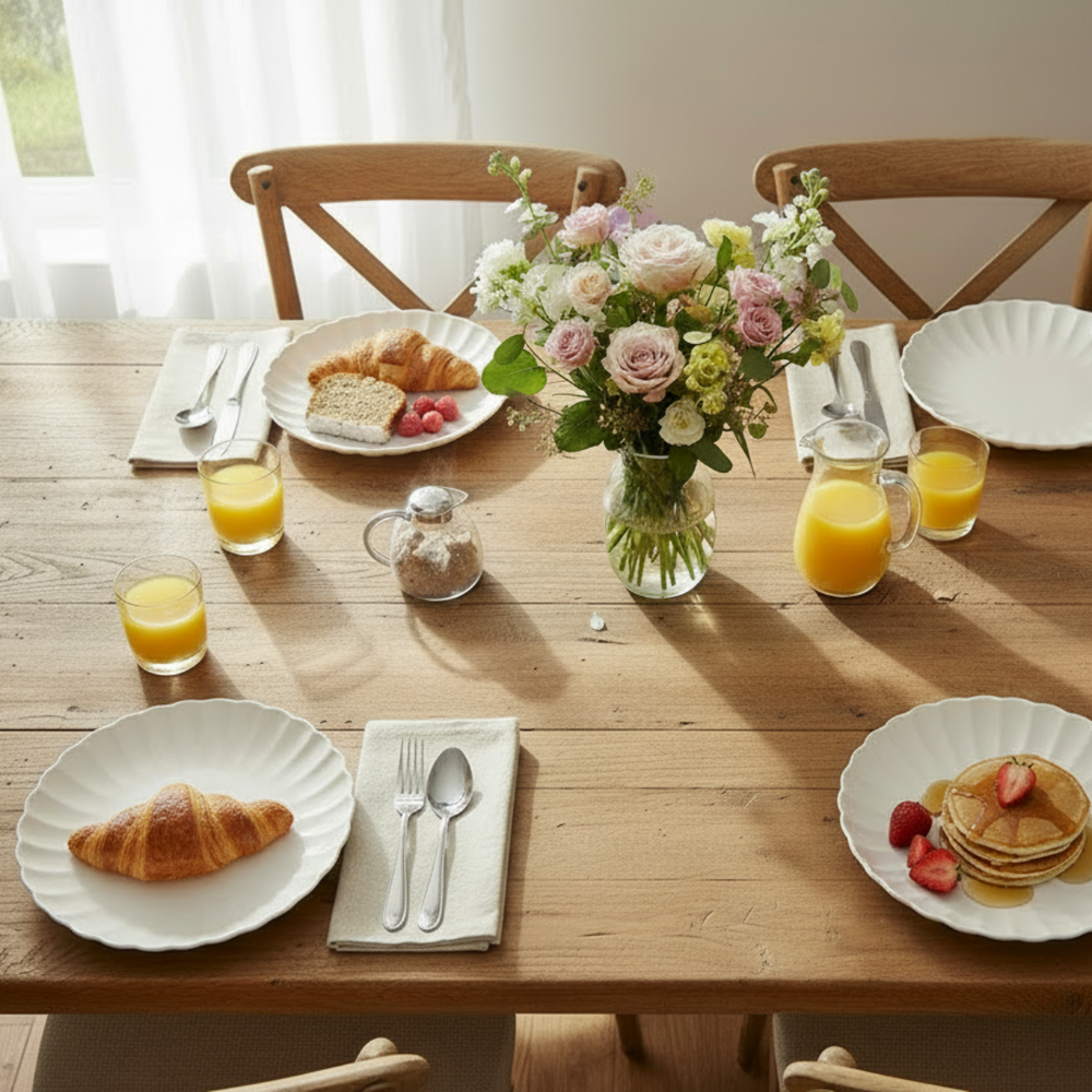 Cookinglife Ontbijtborden / Dessertborden Cardida Off White ø 19.5 cm - 6 stuks