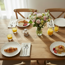 Cookinglife Ontbijtborden / Dessertborden Cardida Off White ø 19.5 cm - 6 stuks