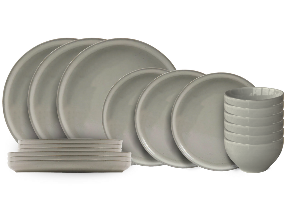 Cookinglife Serviesset Urban Chic 18-delig / 6 personen - 6 dinerborden, 6 ontbijtborden en 6 kommen