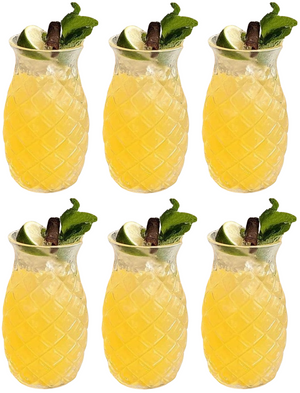 Cookinglife Cocktailglazen / Tiki Ananas Glazen - 400 ml - 6 stuks