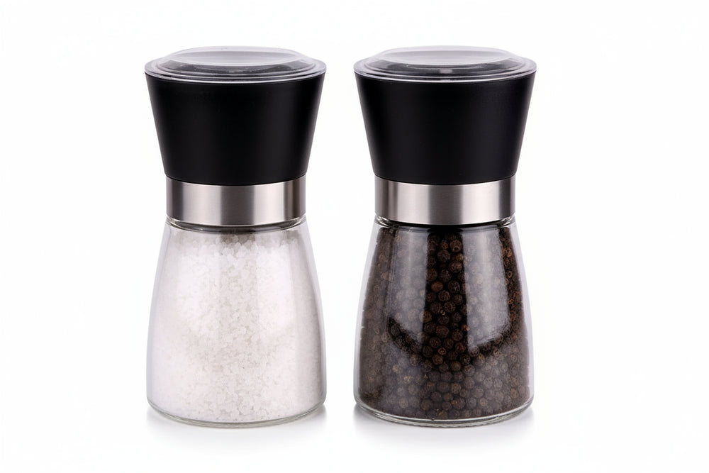 Cookinglife Peper- en Zoutmolenset - Glas - Zwart - 2-Delig