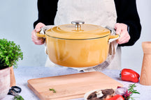 Cosy & Trendy Braadpan Fontestic Gietijzer Amber Gold Ø 28 cm / 8 Liter - Geëmailleerd