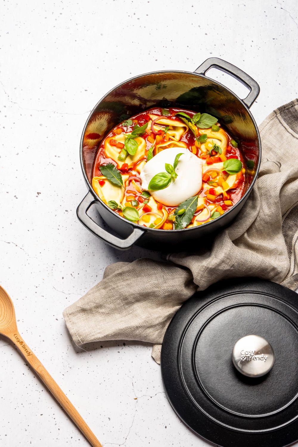 Cosy & Trendy Braadpan Fontestic Gietijzer Black Ø 28 cm / 8 Liter - Geëmailleerd