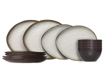 Cosy & Trendy Serviesset Plato Mat Organisch 12-Delig / 4 personen - 4 dinerborden, 4 ontbijtborden en 4 kommen