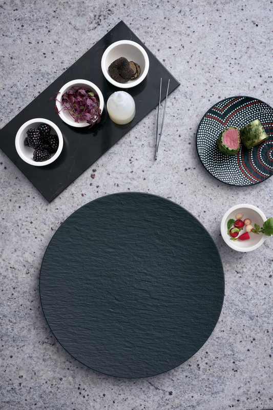 Assiette plate Villeroy &amp; Boch Manufacture Rock - Noir - ø 25 cm