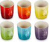 Le Creuset Espresso kopjes - Rainbow 100 ml - 6 stuks