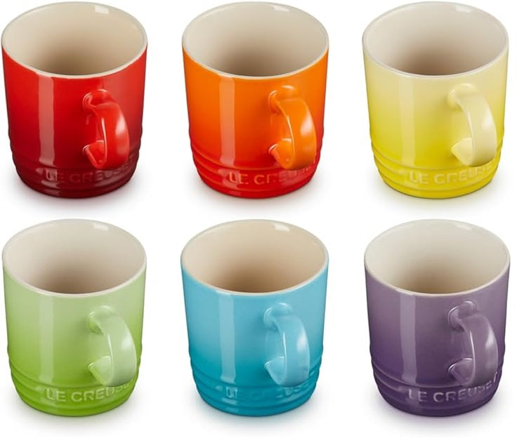 Le Creuset Espresso kopjes - Rainbow 100 ml - 6 stuks