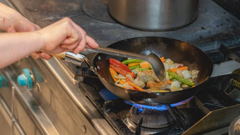 Cookinglife Wokpan Voccelli - Plaatstaal - ø 30 cm - zonder anti-aanbaklaag