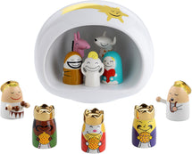 Crèche Alessi - avec figurines de Noël - AMGI10SET - Blanc - par Massimo Giacon