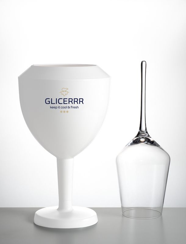 GLICERRR Wijnglas koeler en houder set + glas