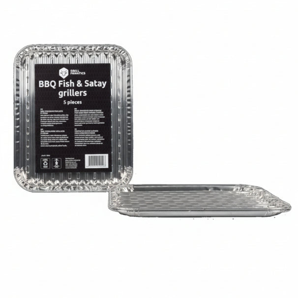 Grill Fanatics BBQ Aluminium Bakjes / BBQ Grill Tray / Grillschaal 28 x 23 cm - 5 stuks