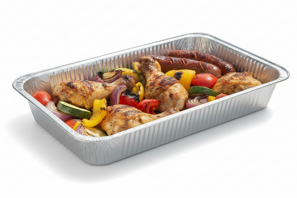 Cookinglife Grill BBQ Aluminium Bakjes / BBQ Grill Tray - 34 x 21 cm - 6 stuks