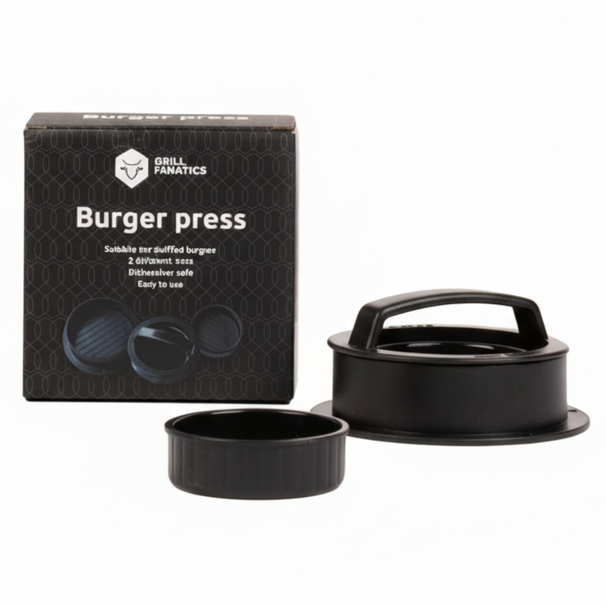 Cookinglife Grill Hamburgerpers / Burger Press - 2 maten - ø 10.5 cm & 6.5 cm