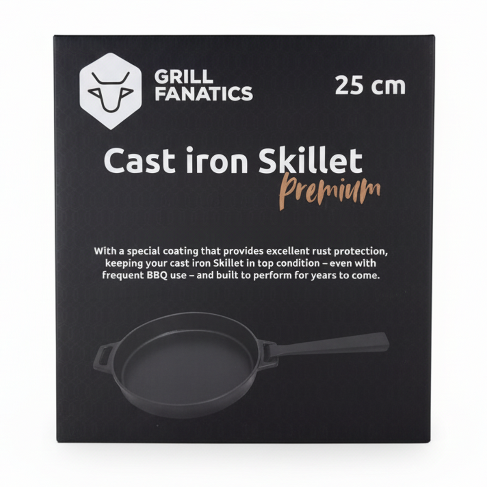 Cookinglife Grill Koekenpan / Skillet Gietijzer ø 25 cm - Afneembaar handvat