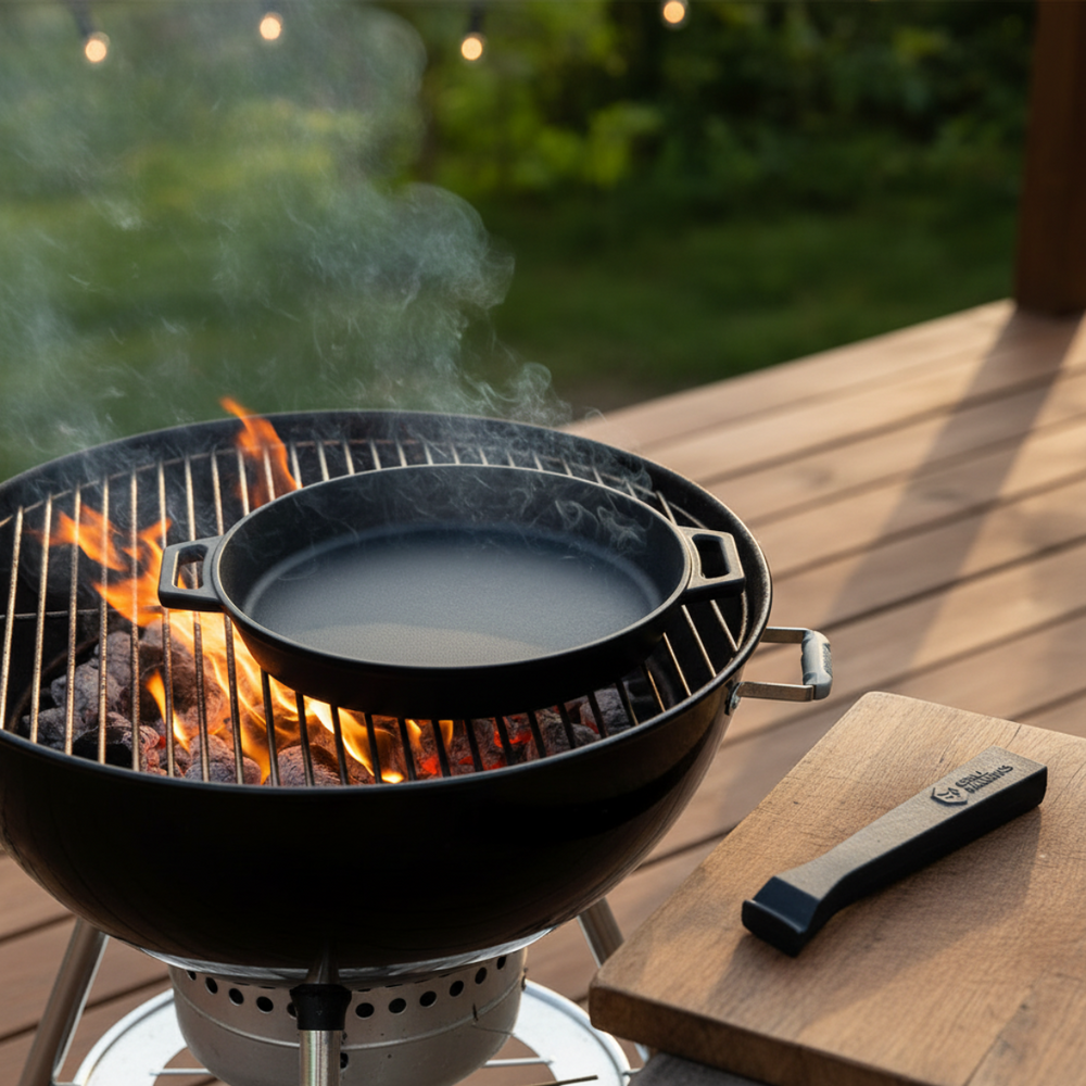 Cookinglife Grill Koekenpan / Skillet Gietijzer ø 25 cm - Afneembaar handvat