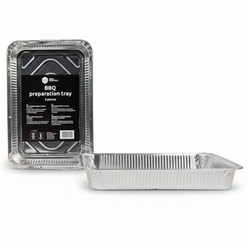 Cookinglife Grill BBQ Aluminium Bakjes / BBQ Grill Tray - 34 x 21 cm - 6 stuks