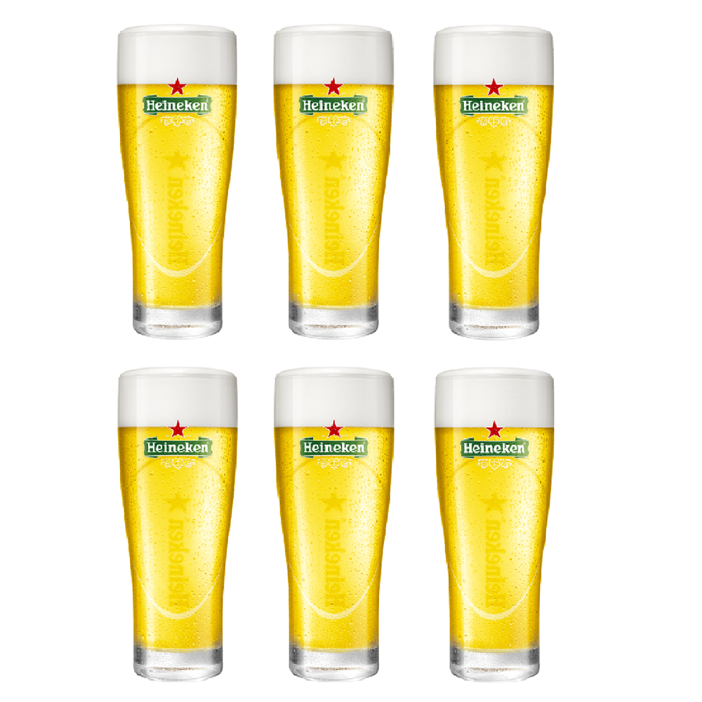 Verres à bière Heineken Ellipse - 250 ml - 6 pièces