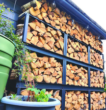 Blackwell Houtopslag Modulair - Houtrek - Hout Wandrek - Woodstack - Voor Binnen & Buiten