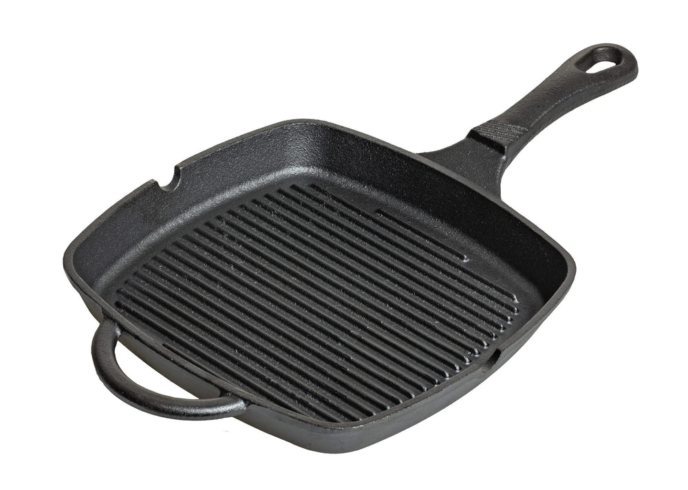 Poêle grill Blackwell en fonte - 23 x 23 cm - Sans revêtement antiadhésif