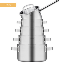 Sola Pannenset Juvia - RVS - Kookpan ø 16, 18, 20, 24 cm & Steelpan ø 16 cm - Inductie & Downdraft geschikt - 5 Delig