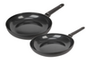 Cookinglife Koekenpannenset Black Cera - ø 24 & 28 cm - keramische anti-aanbaklaag - geschikt voor alle warmtebronnen