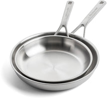 Set de poêles KitchenAid - Acier inoxydable multicouche - ø 20 et 28 cm - sans revêtement antiadhésif