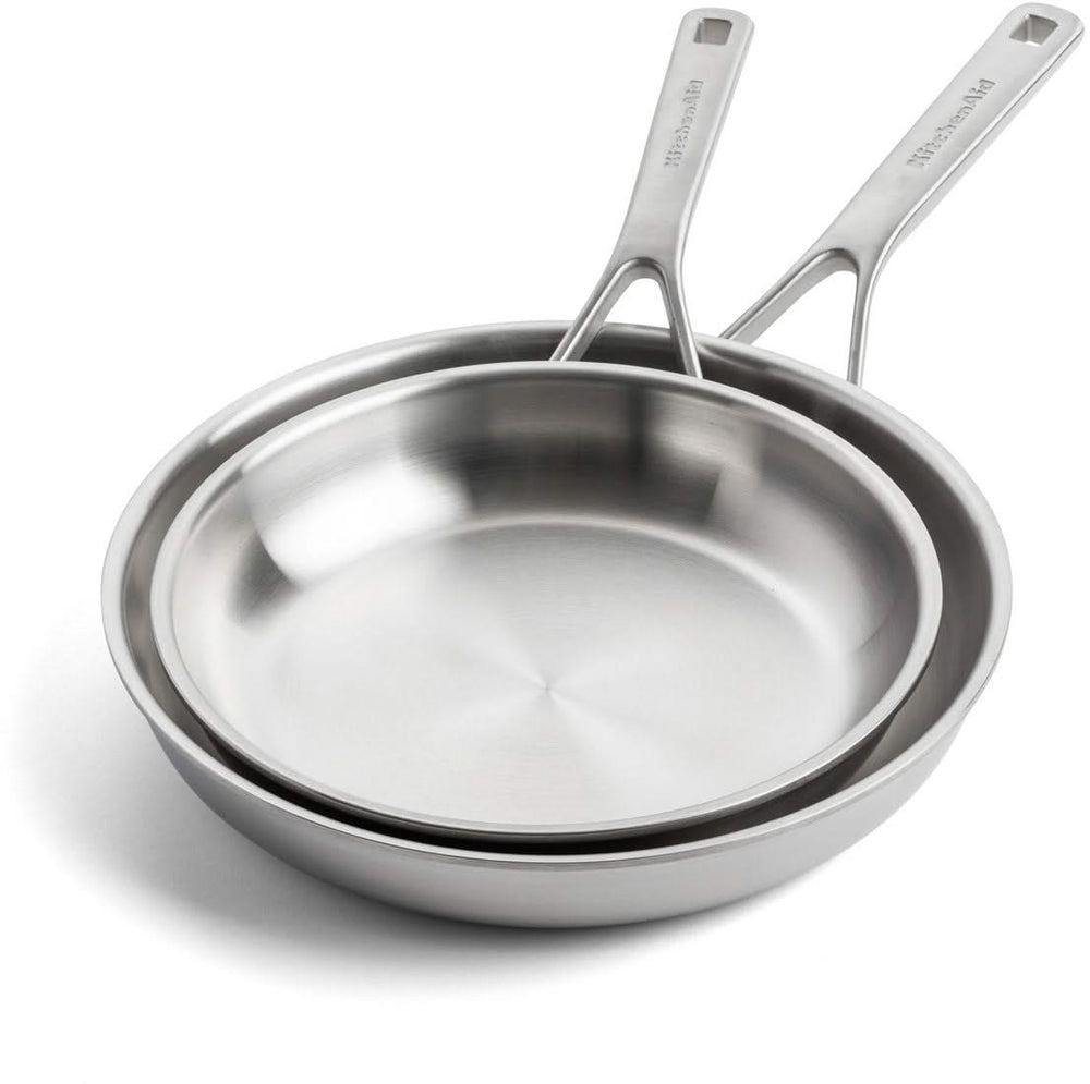 Set de poêles KitchenAid - Acier inoxydable multicouche - ø 24 et 28 cm - sans revêtement antiadhésif