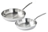 Cookinglife Set de poêles à frire - TriPly inox - ø 24 + 28 cm - sans revêtement antiadhésif