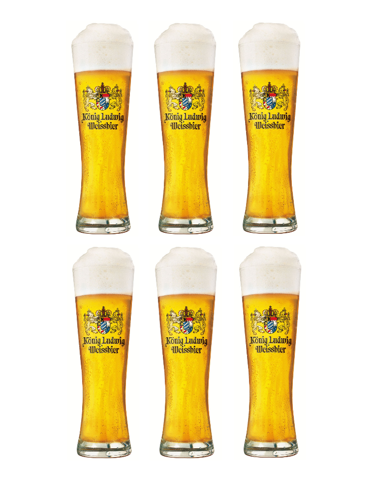 Verres à bière Konig Ludwig Weizen 300 ml - 6 pièces