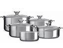 Le Creuset 5 delige Pannenset Signature - RVS -Inductie - 4 kookpannen + Steelpan - inclusief 4 deksels