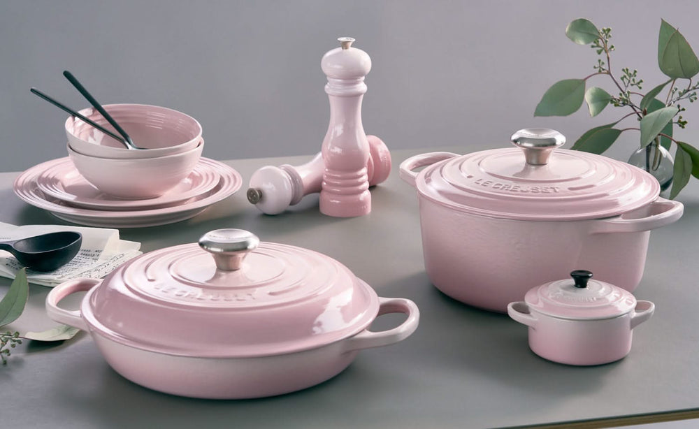 Le Creuset Cocotte Signature - Campagnard - Coquillage Rose - ø 26 cm / 2,2 litres