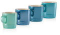 Le Creuset Mokken - Metallic Blauw - 350 ml - 4 stuks