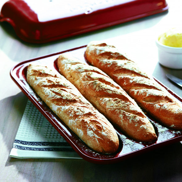 Emile Henry Moule à pain pour 3 baguettes - Grand Cru