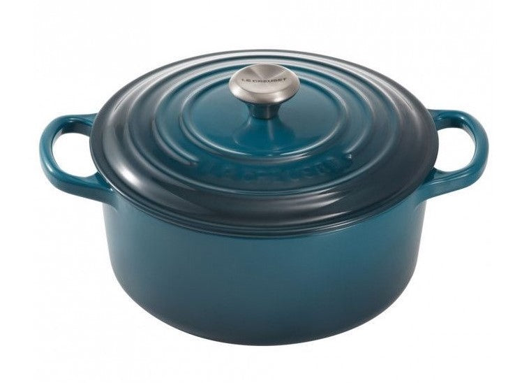 Le Creuset Casserole Signature - Bleu Sarcelle - ø 24 cm / 4,2 litres