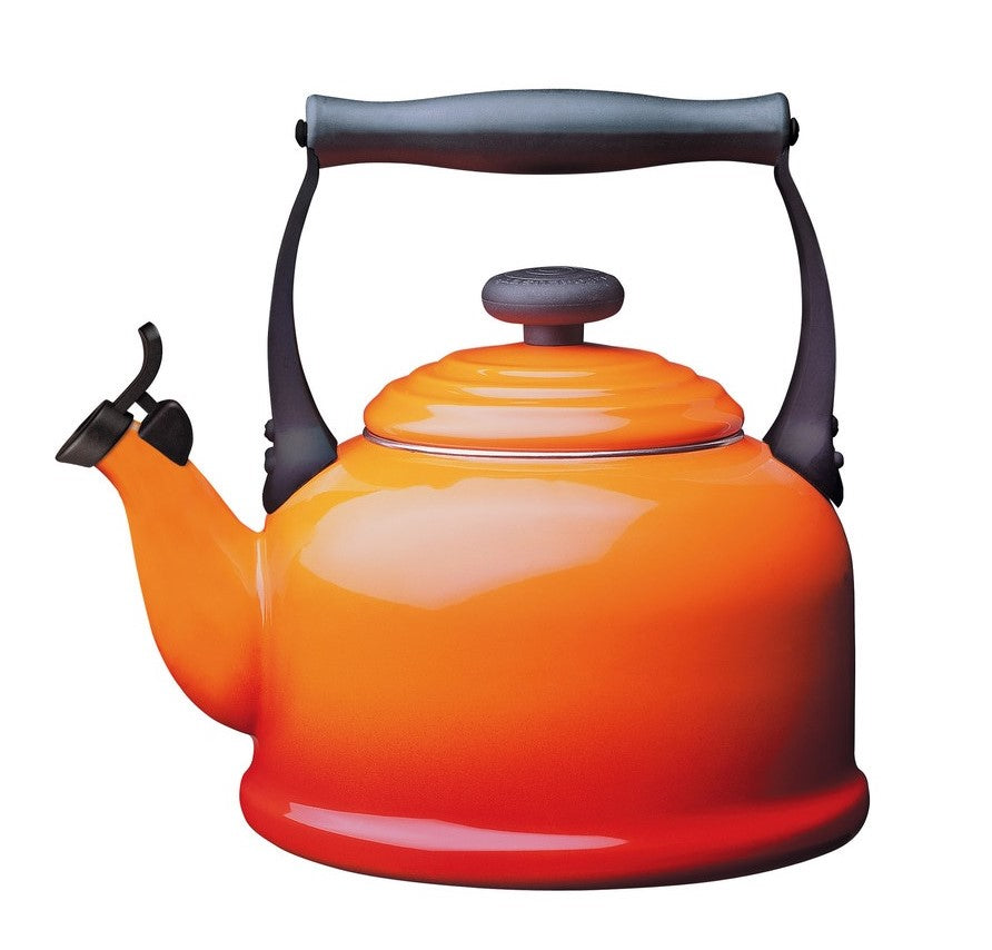 Le Creuset Bouilloire Sifflante Tradition - Orange Rouge - 2,1 litres - compatible induction -