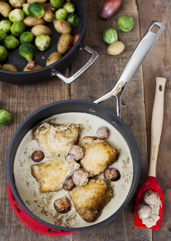 Le Creuset Steelpan Les Forgées TNS - ø 18 cm / 2.1 liter - standaard anti-aanbaklaag