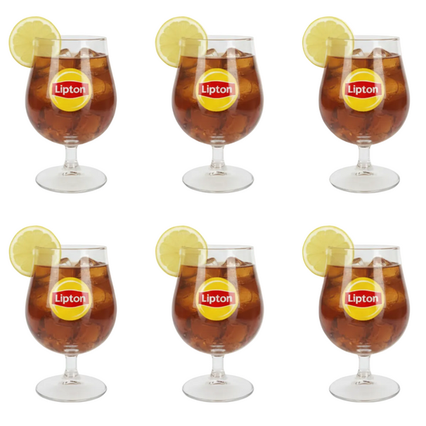 Lipton Ice Tea Bol Glazen - Transparant - 250 ml - 6 stuks