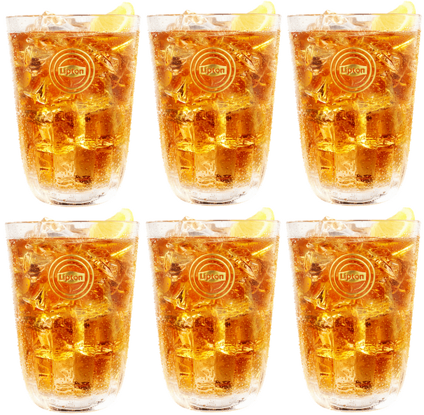 Lipton Ice Tea Glazen - Stapelbaar - 370 ml - 6 stuks