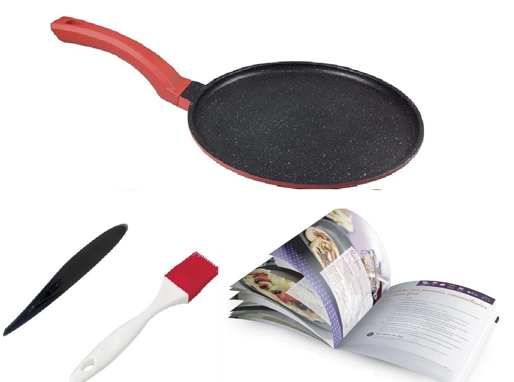 Mastrad Giftset Pannenkoekenpan -  Rood / Zwart - 25 cm