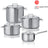 Mepra Pan Set Stile (Casserole ø 18 / 20 / 22 + Casserole ø 16 cm) + Couvercles - Inox - set 4 pièces