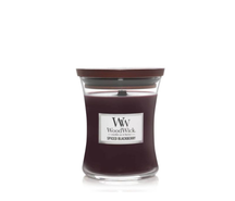 WoodWick Geurkaars Small Spiced Blackberry - 8 cm / ø 7 cm - Geurkaars in Glas - Houten Lont