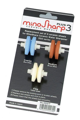 Roulettes de rechange Minosharp pour affûteur à eau Minosharp 0550 - 3 pièces